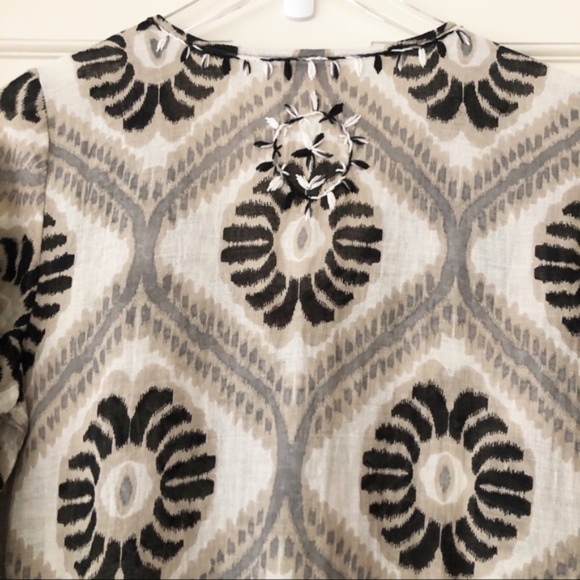 Calypso St. Barth | Gauze Embroidered Boho Tunic Top Swim Beach Small - Picture 8 of 16